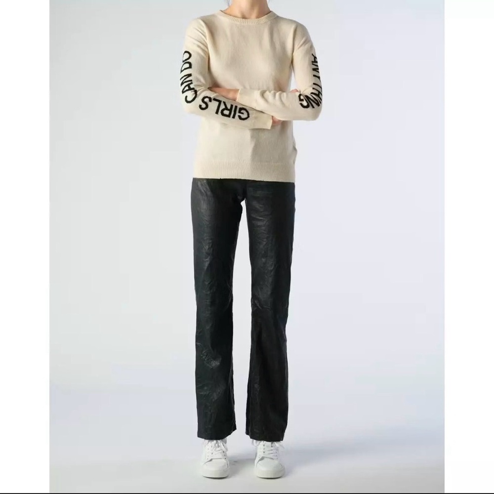 Zadig & Voltaire Cream Sweater with Black Accents